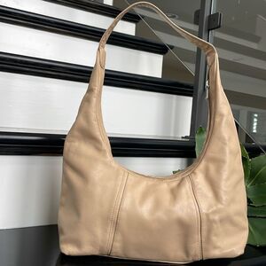 NEW Italian Leather shoulder handbag purse tan